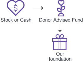 Donor advised fund flowchart
